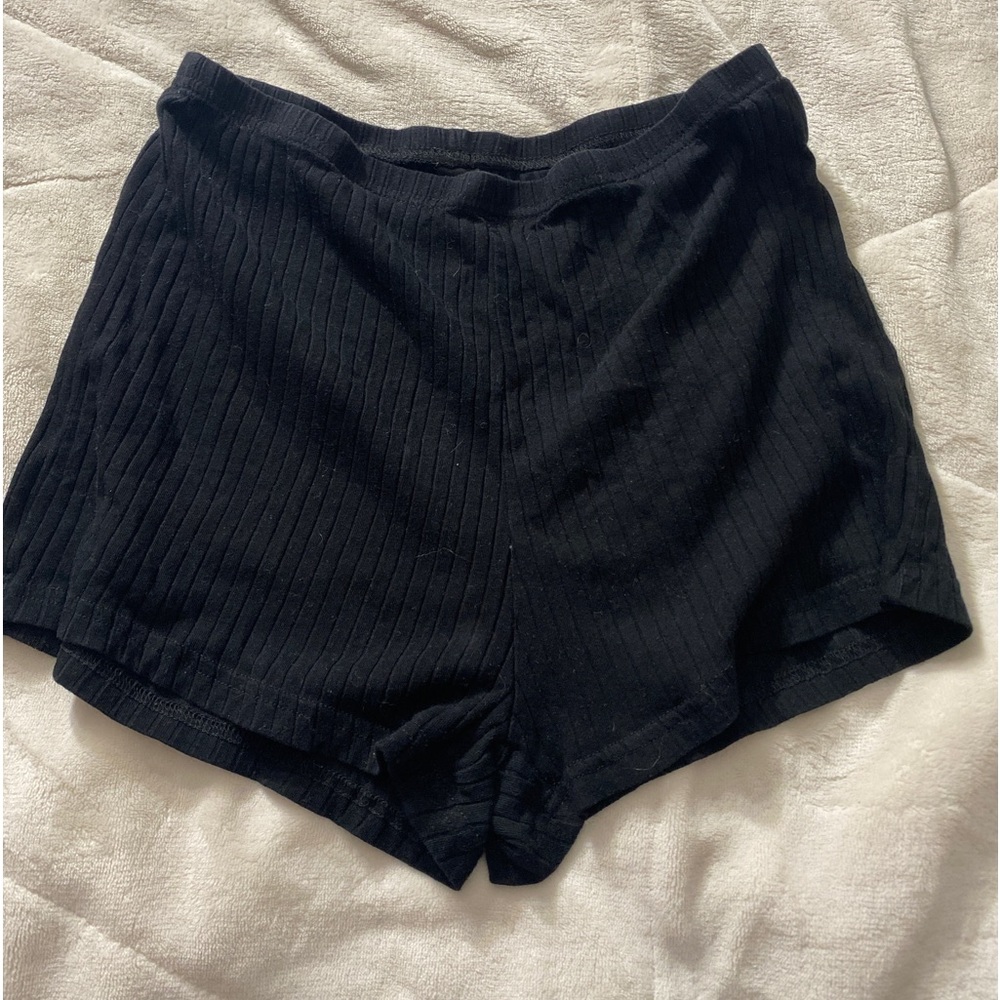 black shorts